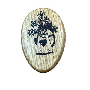 Vintage Amish Oak Towel Holder Flowerpot Cottagecore NEW